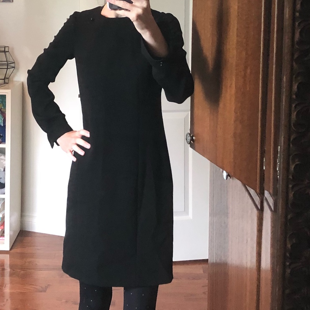 Eli Tahari Long sleeve black business dress